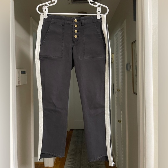 Pam & Gela double stripe step hem pants Phantom EUC - Picture 4 of 9